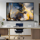 Large Abstract Wall Art Print -  Gold and Blue Abstract