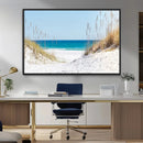 Serene Coastal Dune Path with Ocean View, 3-Panel Beach