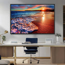 Colorful Coastal Sunset on the Beach Canvas Print, Ocean
