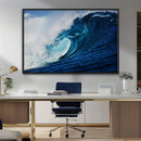 Ocean Wave at Sunset Canvas Art, Large Wall Print of Vibrant