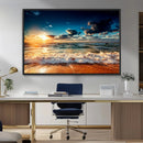 Golden Hour Sunset Over Ocean Waves Wall Art Canvas Print | by MyGreatCanvas | Canvas Wall Art Prints | Photo Prints & Wall Decor