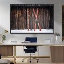 Vintage Ski Gear Canvas Print, Vintage Ski Gear Against