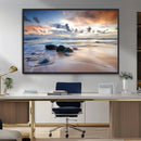 Serene Weather On The Beach Wall Art Canvas Print