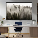 Foggy Mountain Wall Art | 3-Panel Foggy Forest and Mountain