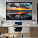 Beach Sunset Print - Stunning Ocean Canvas Artwork with by MyGreatCanvas | Canvas Wall Art Prints | Photo Prints & Wall Decor