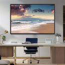 Cloudy Weather Beach Sunset Canvas Print | Sunrise Wall Art by MyGreatCanvas | Canvas Wall Art Prints | Photo Prints & Wall Decor