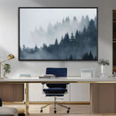 Foggy Pine Forest Wall Art Canvas Print