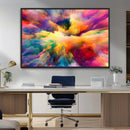 Blazing Vibrant Colors Cloud Wall Art Canvas Print