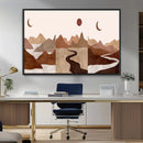 Boho Wall Art Canvas Print Set Mid-Century Prints Bohemian