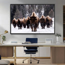 Bison Wall Art Canvas Print- Bison Herd Canvas Wall Art –