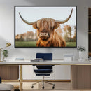 Highland Cow Animal Scottish Cattle Art Print Farmhouse Wall