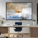 Blue Multi Panel Abstract Wall Art Canvas, Abstract Blue and