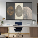 Boho Tree Ring Wall Art, Modern Minimalist Wood Grain