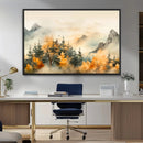 Abstract Watercolor Mountains and Trees Autumn Art, by MyGreatCanvas | Canvas Wall Art Prints | Photo Prints & Wall Decor