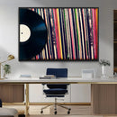 Vinyl Record and Album Collection Canvas Wall Art - Retro