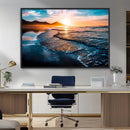 Sunset Beach Ocean Canvas Wall Art – Tranquil Ocean