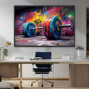 Abstract Graffiti Barbell Canvas Wall Art – Urban Fitness