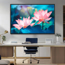 Pink Lotus Flower Canvas Wall Art | Vibrant Floral Wall by MyGreatCanvas | Canvas Wall Art Prints | Photo Prints & Wall Decor