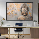 Abstract Buddha Statue Wall Art Canvas Print - Modern