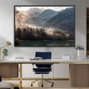 Foggy Mountain Canvas Print Forest Wall Art