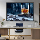 Whiskey Ice Wall Art Canvas Print