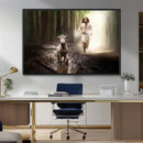 Jesus Canvas Wall Art - Jesus Running After Lost Lamb,