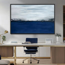 Navy Blue Abstract Wall Art Canvas Print