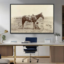 Cowboy Wall Art - Western Horse Canvas Print - Vintage