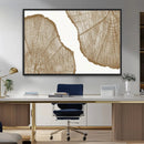 Rustic Brown Tree Ring Wall Art Canvas Print – Framed and