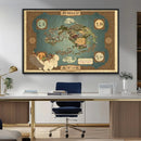 Avatar Wall Art: The Last Airbender Vintage Map - Wall Art