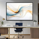 Decorative Turquoise Abstract Wave Wall Art Canvas Print