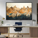 Rustic Wood Mountain Wall Art Print | Triptych Giclee Print by MyGreatCanvas | Canvas Wall Art Prints | Photo Prints & Wall Decor