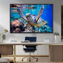 Underwater Sea Turtle Wall Art Canvas Print – Vibrant Ocean