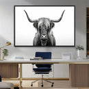 Highland Wall Art Canvas Print – Minimalist Black and White by MyGreatCanvas | Canvas Wall Art Prints | Photo Prints & Wall Decor