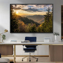 Sunrise Over the Smoky Mountains Canvas Wall Art –