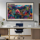 Framed Japanese 1986 Wall Art Print, Yayoi Kusama 1986 Wall
