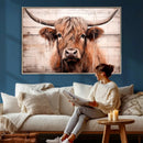 Vintage Scottish Highland Cow Cattle Art Print Farmhouse