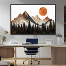 Modern Abstract Mountain Canvas Wall Art Print, Abstract