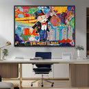 Pop Art Monopoly Man Canvas Wall Art Print - Bold and