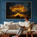 Golden Tree of Life Canvas Wall Art Print - Majestic Glowing by MyGreatCanvas | Canvas Wall Art Prints | Photo Prints & Wall Decor