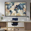 World Map Canvas Print – Framed Wall Art for Couples, by MyGreatCanvas | Canvas Wall Art Prints | Photo Prints & Wall Decor