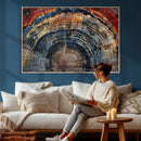 Abstract Tree Ring Wall Art Canvas Print – Colorful Framed