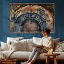 Framed Tree Ring Wall Art - Abstract Colorful Tree Ring Wall