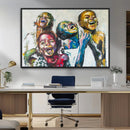 Shai Yossef Style Canvas Art - Joyful African Black Kids