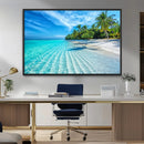 Tropical Beach Wall Art Canvas Print - Serene Ocean