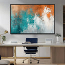 Vintage Abstract Print - Bold Teal and Orange Canvas Wall by MyGreatCanvas | Canvas Wall Art Prints | Photo Prints & Wall Decor