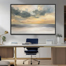 Modern Coastal Artwork with Vibrant Abstract Ocean Waves