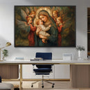 Mary Jesus Canvas Wall Art Print - Madonna and Child with