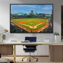 Wrigley Field Chicago Cubs Panoramic Canvas Print –