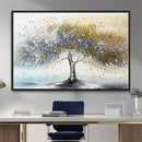 Golden and Silver Tree Wall Art – Framed Elegant Leaves by MyGreatCanvas | Canvas Wall Art Prints | Photo Prints & Wall Decor